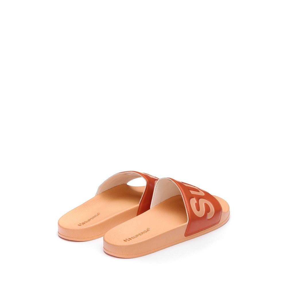 Superga 1908 Slides Polysoft Orange Slides - Women's Shoes USA | US7801201